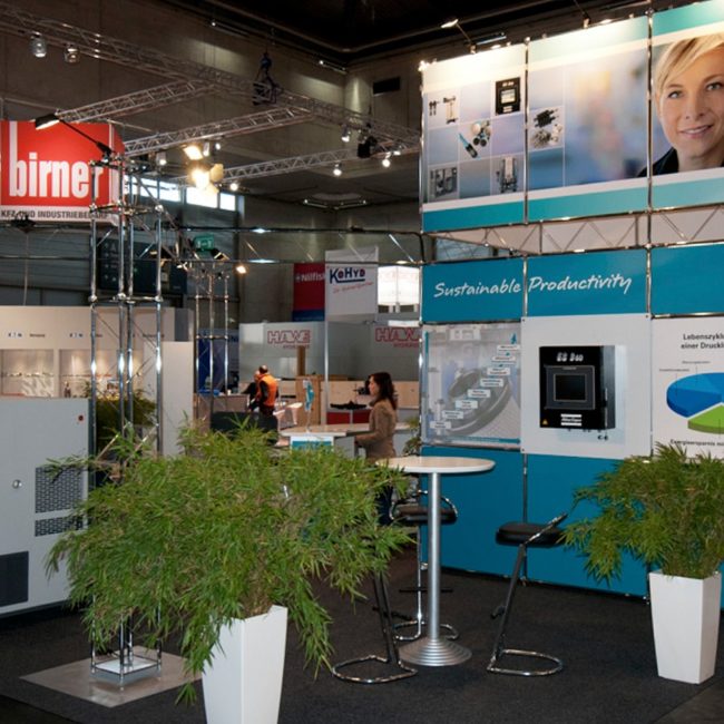 Foto Messestand Atlas Copco